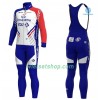 Fietskleding (Fietsshirt Lange Mouw + Lange Koersbroek) 2020 Groupama-FDJ N001 Winter Thermal Fleece